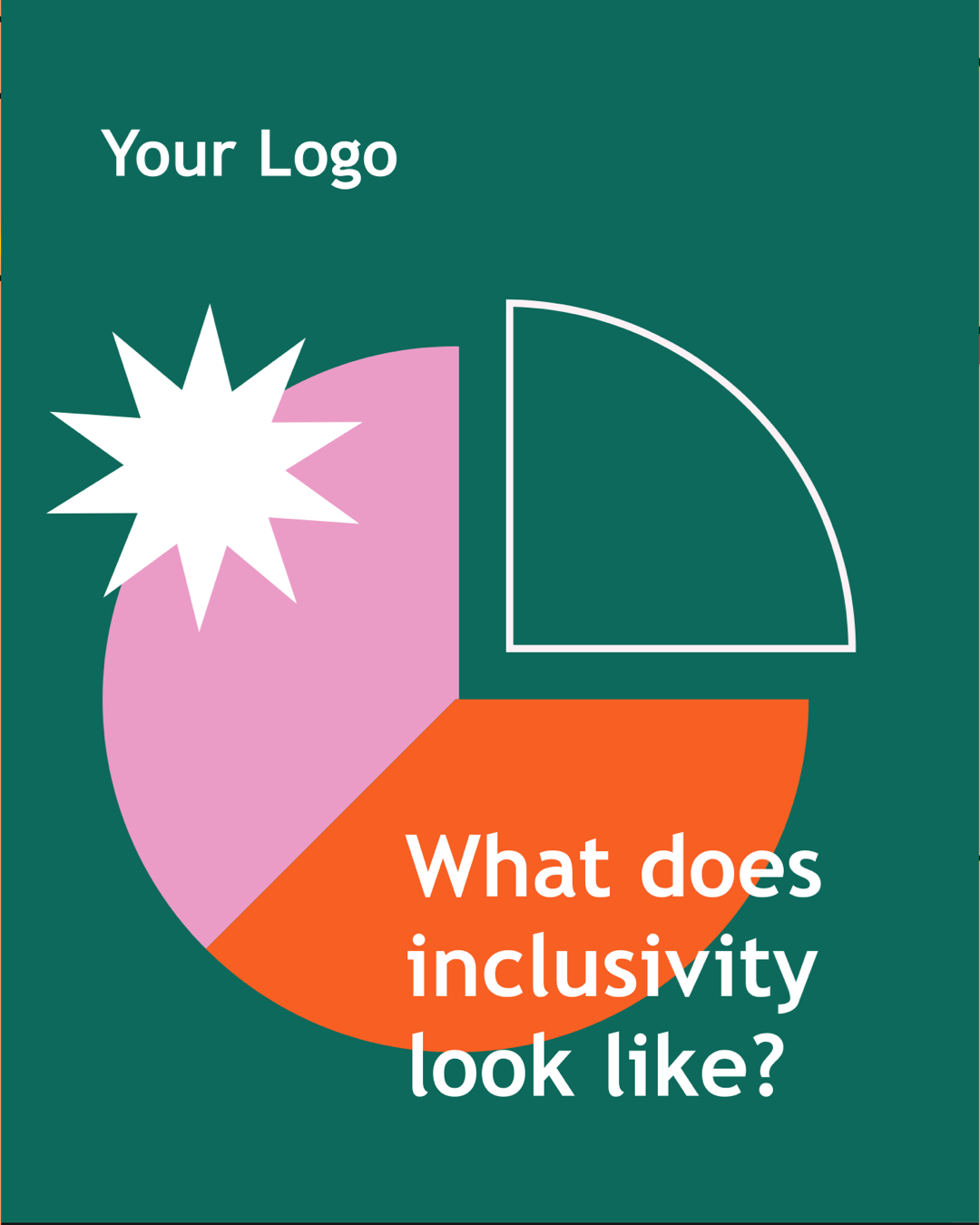 Circular chart graph, numbers visualized