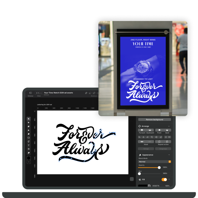 mac and ipad same design graphic design