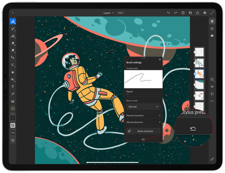 Adobe Fresco on iPad