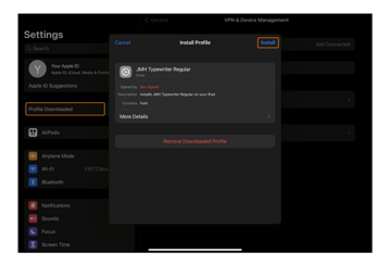 install configuration profile