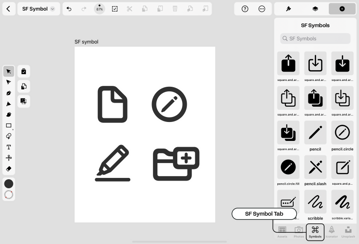 SF symbols tab