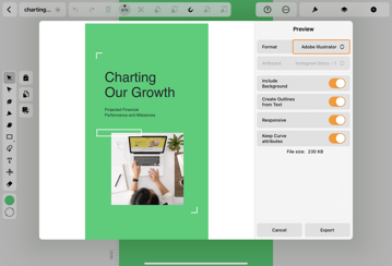 Export to Adobe Illustrator