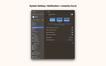 Notification from Mac OS system