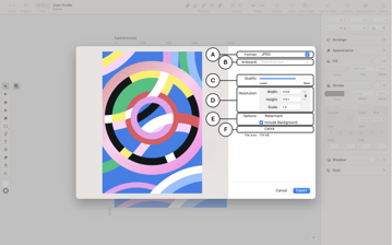 Export artboard as JPEG